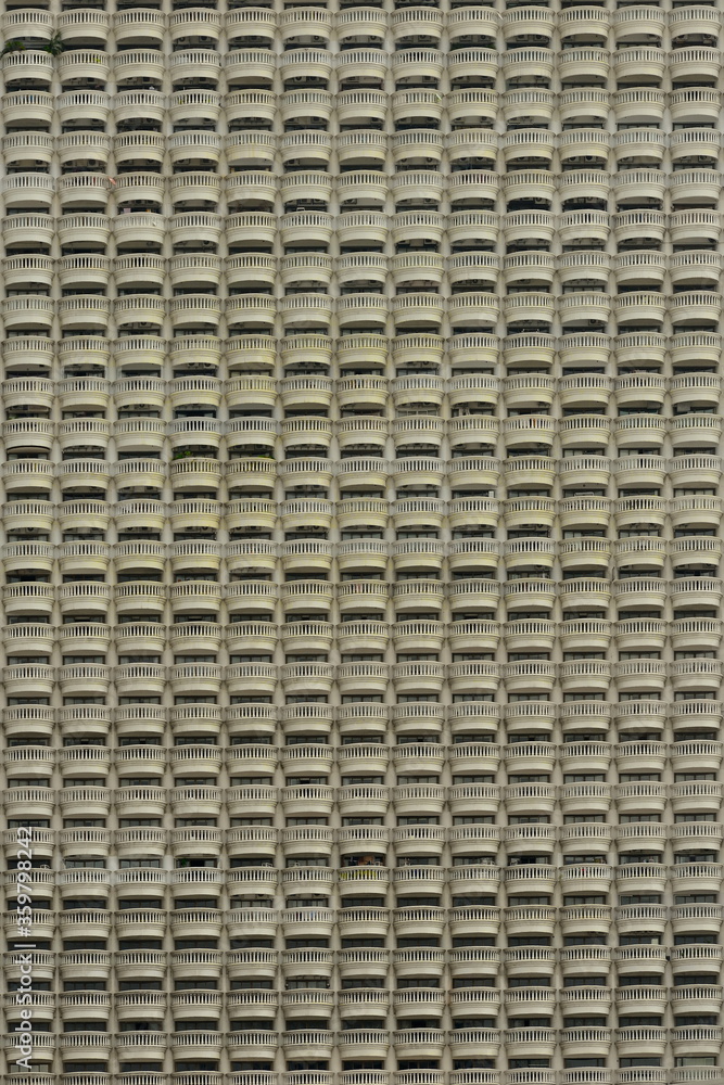 Modern Residential Building, Condominium with a lot of Balcony and Windows Modern Residential Building, Condominium with a lot of Balcony and Windows