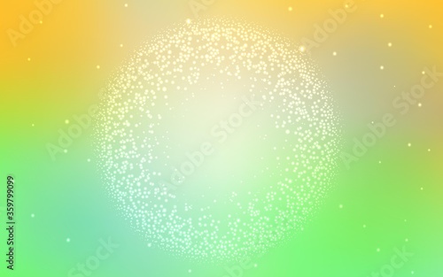 Light Green, Yellow vector background with galaxy stars. Modern abstract illustration with Big Dipper stars. Pattern for astronomy websites.