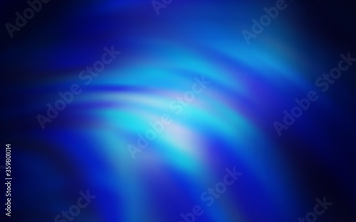 Dark BLUE vector background with curved lines. Colorful illustration in simple style with gradient. A new texture for your ad, booklets, leaflets.