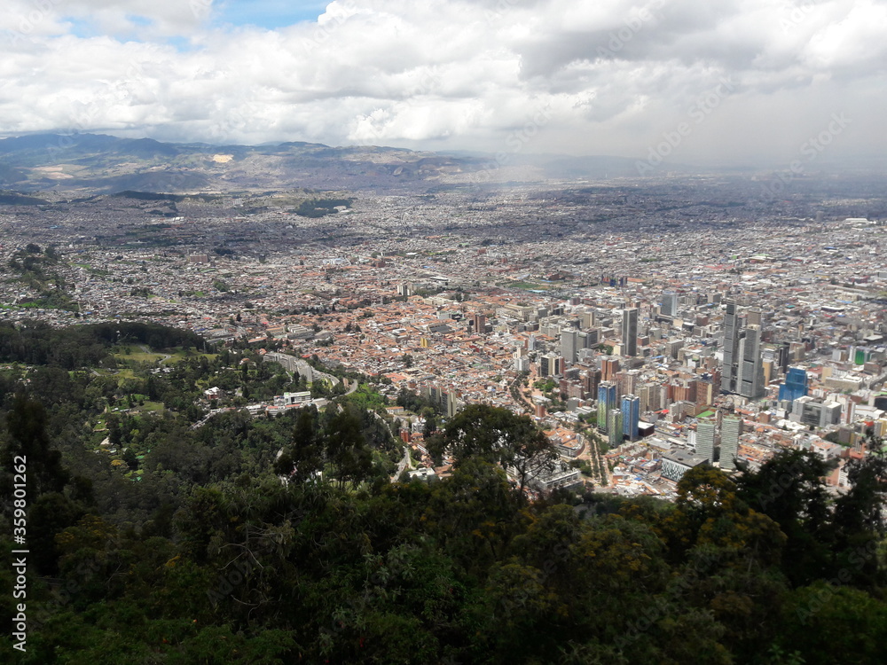 Obraz premium Views from Montserrate Bogota Colombia mountain 2019