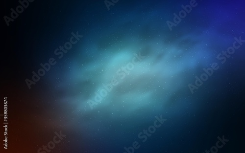 Dark BLUE vector background with astronomical stars. Space stars on blurred abstract background with gradient. Pattern for astrology websites.