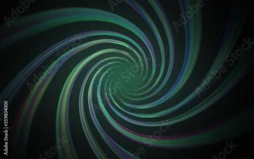 Dark Green vector texture with milky way stars. Modern abstract illustration with Big Dipper stars. Smart design for your business advert.