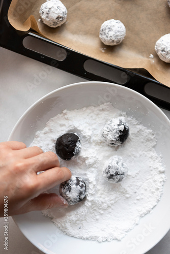 Flourless Chocolate Crinkle Cookies photo