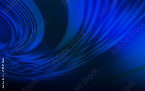 Dark BLUE vector layout with curved lines. A sample with colorful lines, shapes. Brand new design for your ads, poster, banner.
