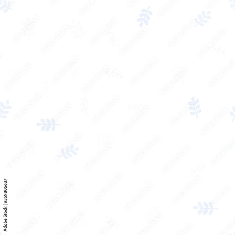 Light BLUE vector seamless doodle backdrop with leaves. An elegant bright illustration with leaves in Natural style. Template for business cards, websites.