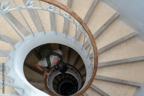 spiral staircase in the old house