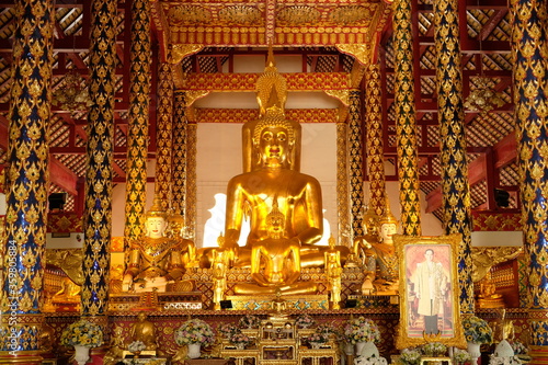 Chiang Mai Thailand - Temple Suan Dok golden Buddha statue