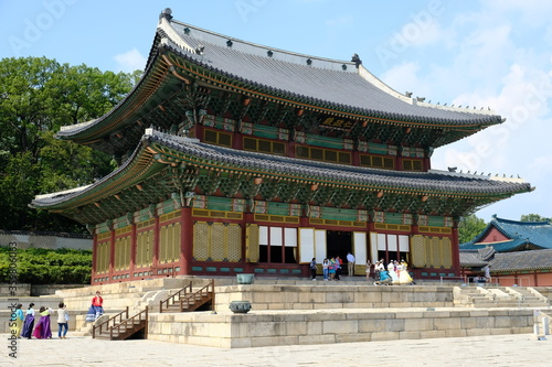 Seoul South Korea - Gyeongbokgung Palace Throne Hall Compound with Geunjeongjeon Hall