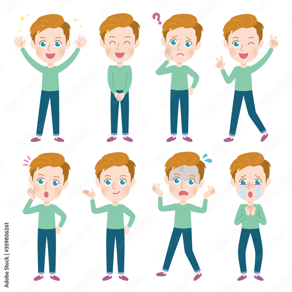 Fototapeta premium cute type blonde dad_emotion