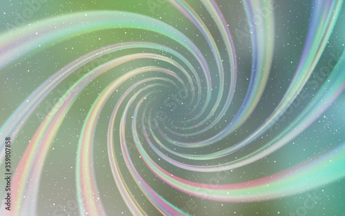 Light Green vector background with astronomical stars. Space stars on blurred abstract background with gradient. Best design for your ad, poster, banner.