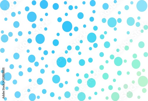Light Blue, Green vector background with bubbles. Blurred decorative design in abstract style with bubbles. New template for your brand book.