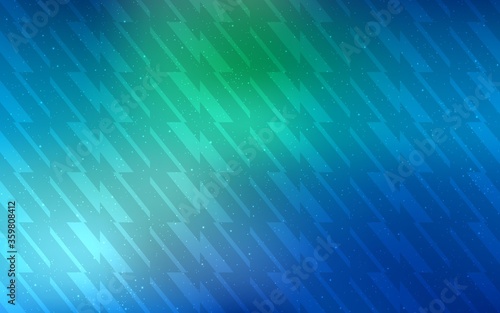 Light Blue, Green vector texture with colored lines. Lines on blurred abstract background with gradient. Template for your beautiful backgrounds.