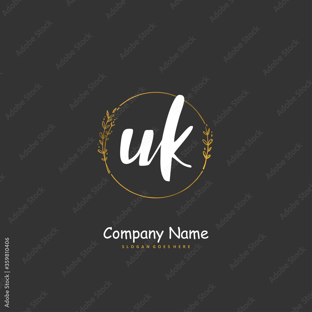 U K UK Initial handwriting and signature logo design with circle. Beautiful design handwritten logo for fashion, team, wedding, luxury logo. U K UK Initial handwriting and signature logo design with circle. Beautiful design handwritten logo for fashion, team, wedding, luxury logo.