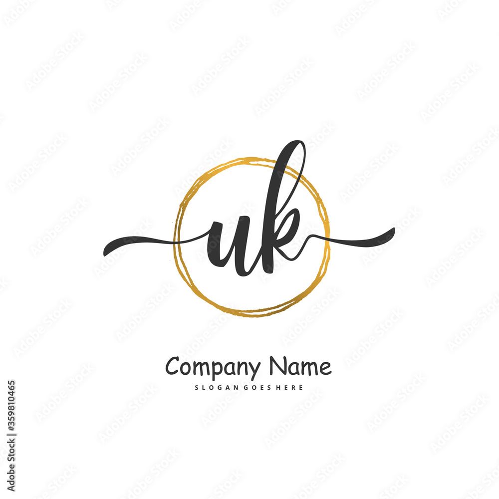 U K UK Initial handwriting and signature logo design with circle. Beautiful design handwritten logo for fashion, team, wedding, luxury logo. U K UK Initial handwriting and signature logo design with circle. Beautiful design handwritten logo for fashion, team, wedding, luxury logo.