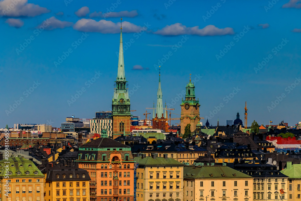 Fototapeta premium View onto Stockholm old town Gamla Stan in Sweden