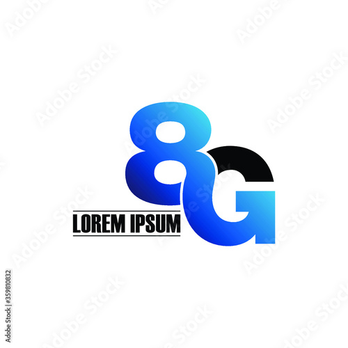 Letter 8G logo icon design vector. monogram logo vector illustration. photo