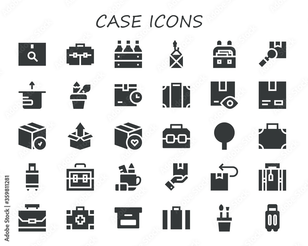 Modern Simple Set of case Vector filled Icons