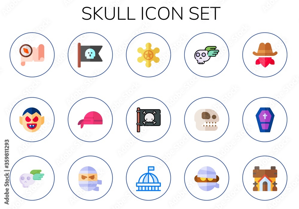 skull icon set