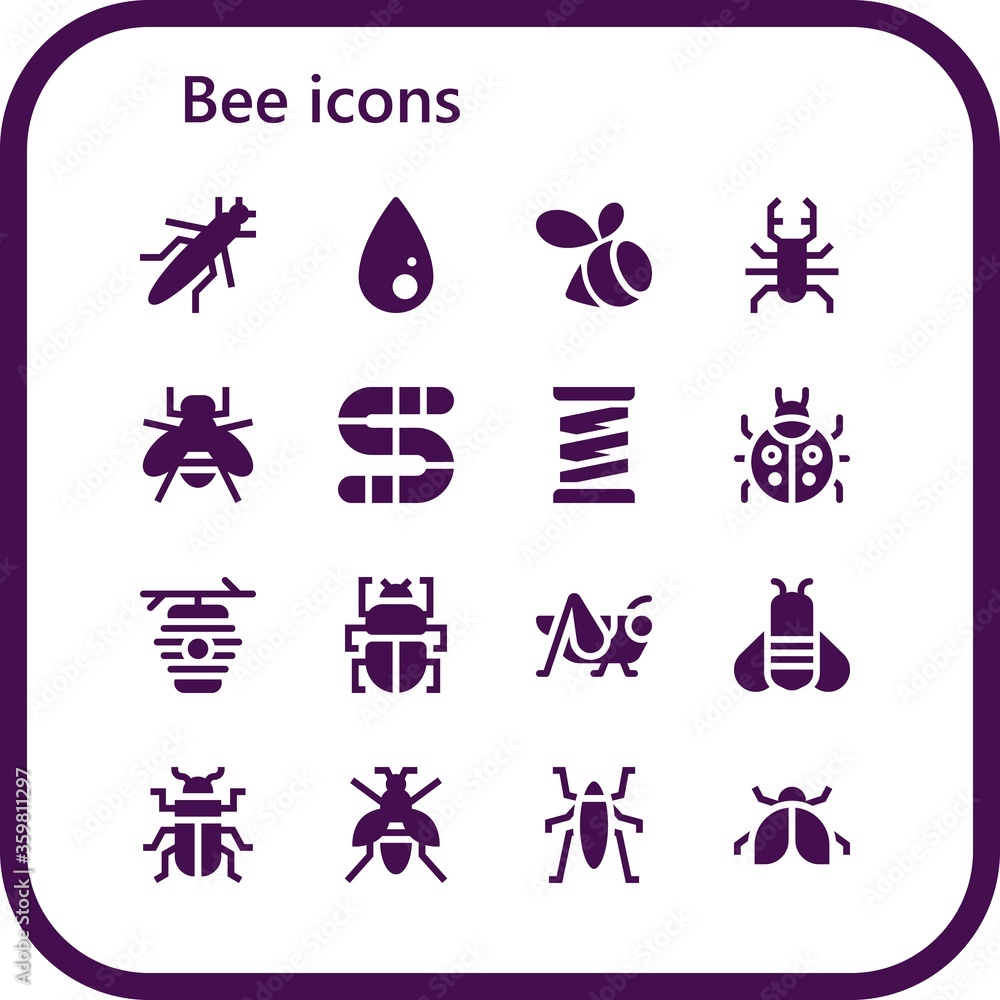 bee icon set