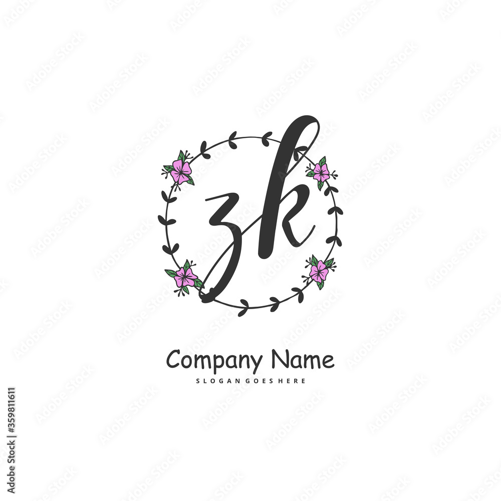 Z K ZK Initial handwriting and signature logo design with circle. Beautiful design handwritten logo for fashion, team, wedding, luxury logo. Z K ZK Initial handwriting and signature logo design with circle. Beautiful design handwritten logo for fashion, team, wedding, luxury logo.