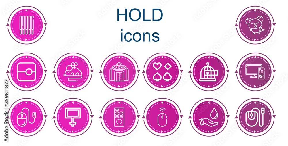 Editable 14 hold icons for web and mobile Editable 14 hold icons for web and mobile