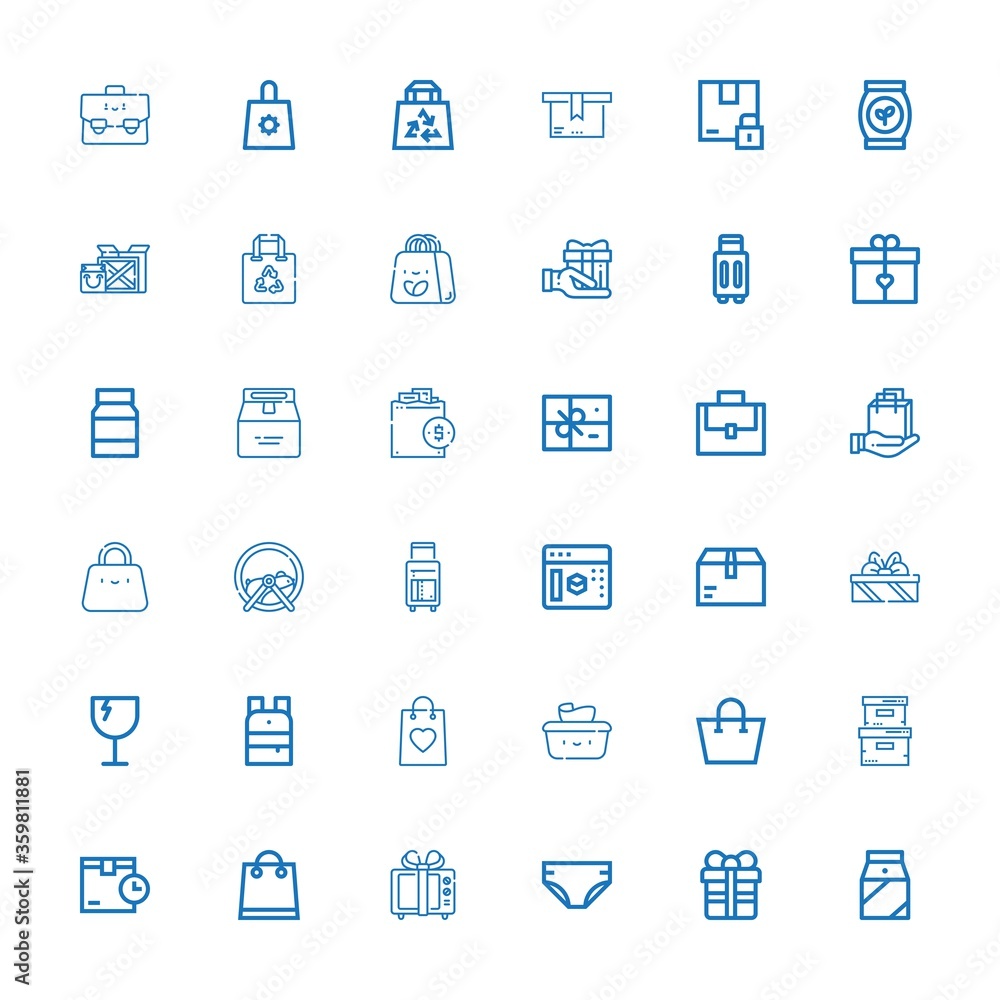 Editable 36 pack icons for web and mobile