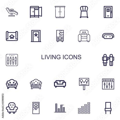 Editable 22 living icons for web and mobile