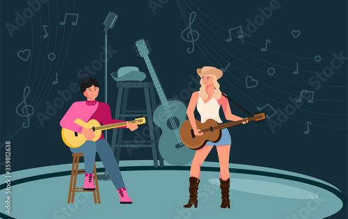 Musicians on stage