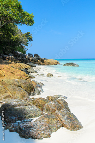 Beautiful beach on Tachai island in Southern of Thailand