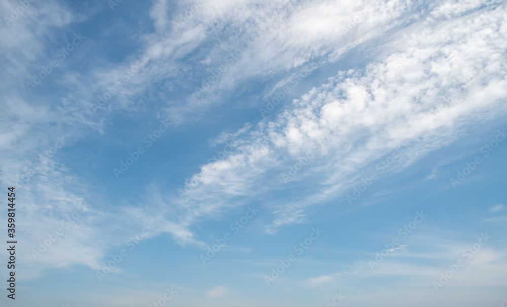 blue sky with white clouds, nature background