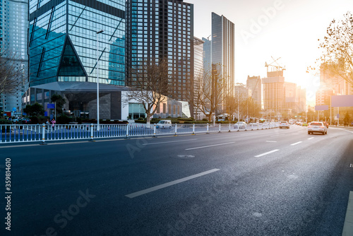 Skyline of Expressway and architectural landscape of Shenzhen
