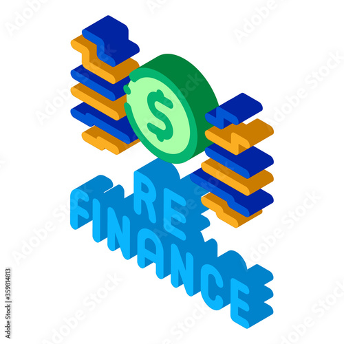 refinancing sign icon vector. isometric refinancing sign sign. color isolated symbol illustration