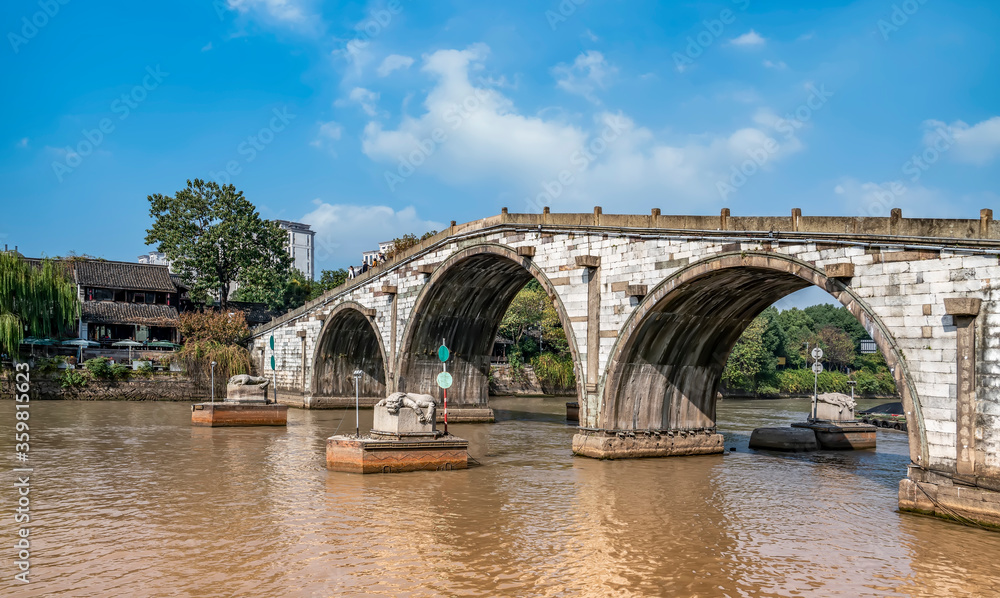Old canal bridge in Hangzhou