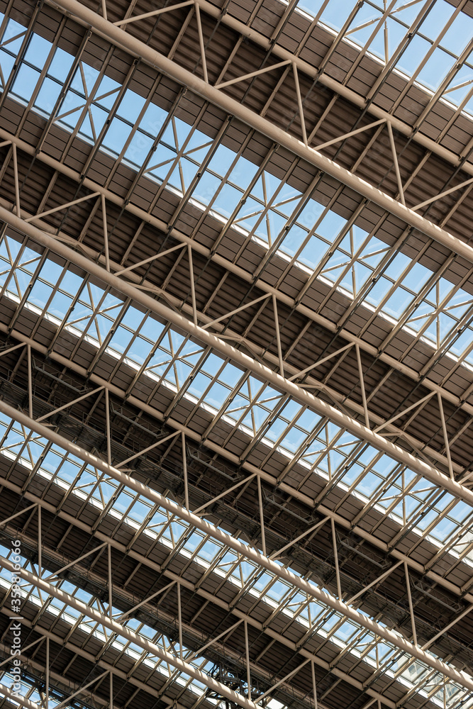 Roof of Osaka railway station in Japan