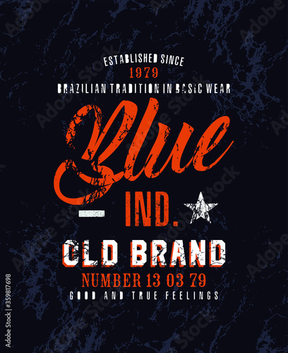 Vector illustration of old text and letters with textured background.