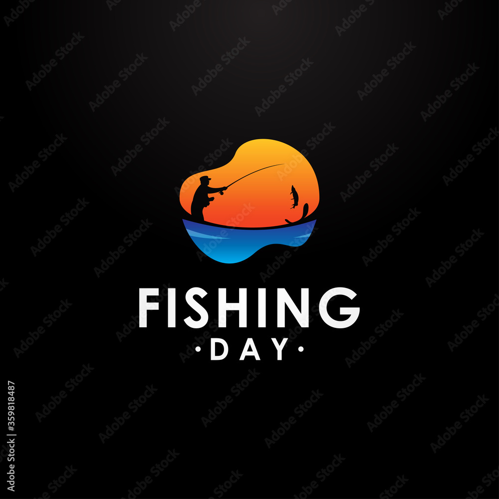 Fishing Day Vector Design Illustration Fishing Day Vector Design Illustration