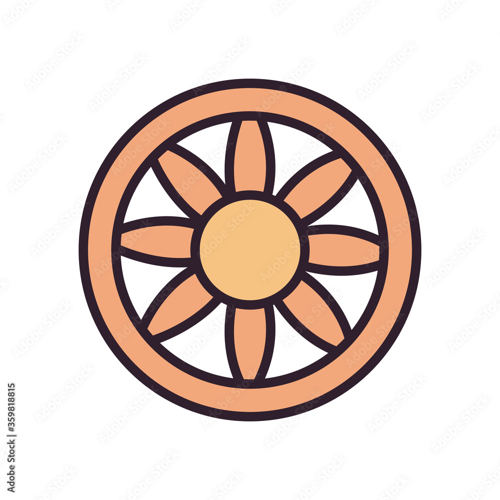 Obraz premium flower mandala fill style icon vector design
