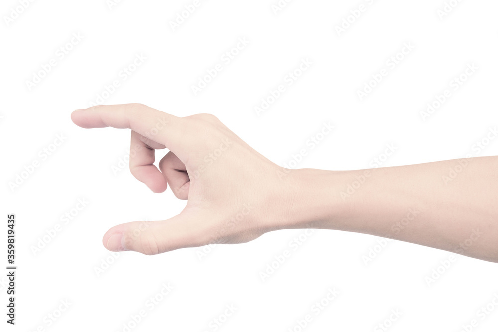 hand Reach out and use fingers to touch something isolated on white background hand Reach out and use fingers to touch something isolated on white background