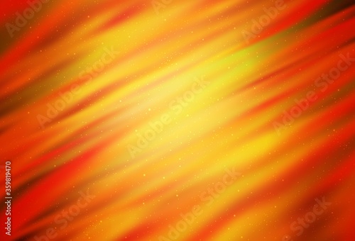 Light Orange vector layout with cosmic stars. Shining colored illustration with bright astronomical stars. Pattern for futuristic ad, booklets.