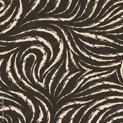 Seamless vector pattern of beige brush strokes or paints. Grunge texture for fabrics and wrapping paper or packaging. Pattern for t-shirts of leggings or curtains.