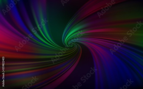 Dark Multicolor vector background with wry lines. Colorful abstract illustration with gradient lines. Template for cell phone screens.