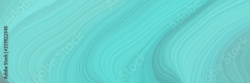 soft artistic art design graphic with abstract waves illustration with sky blue, medium turquoise and aqua marine color