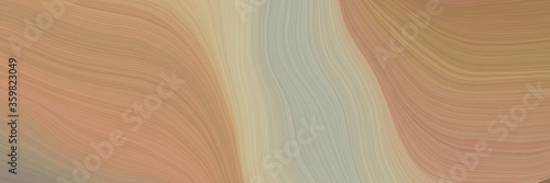 soft artistic art design graphic with smooth swirl waves background design with rosy brown, ash gray and dark gray color