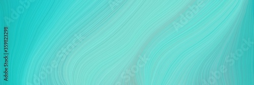 soft abstract art waves graphic with contemporary waves design with medium turquoise, sky blue and light sea green color