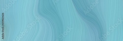 soft artistic art design graphic with modern curvy waves background design with medium aqua marine, blue chill and light blue color © Eigens