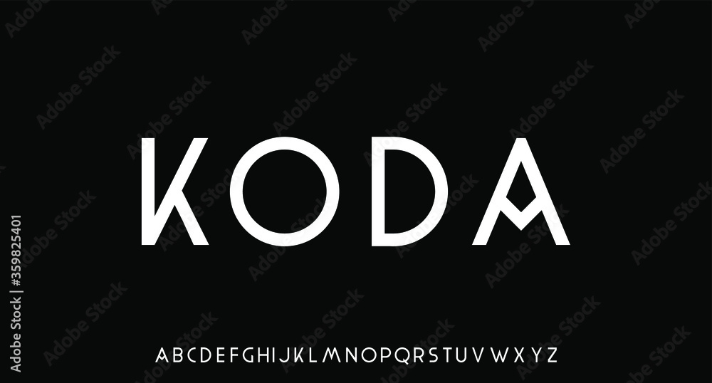 Obraz premium Modern sans serif font creative alphabet