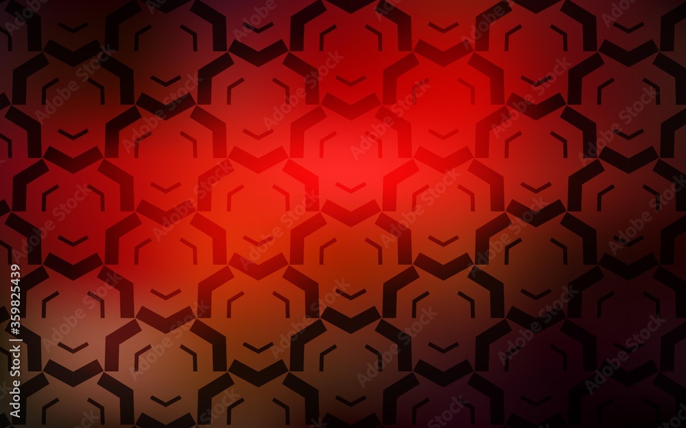 Fototapeta premium Dark Red vector pattern with bent lines. Colorful abstract illustration with gradient lines. Colorful wave pattern for your design.