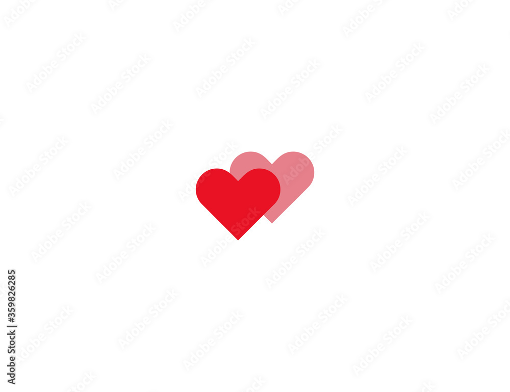 Two Hearts vector flat icon. Isolated couples heart emoji illustration symbol Two Hearts vector flat icon. Isolated couples heart emoji illustration symbol