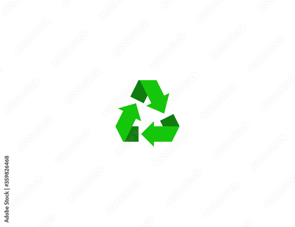 Recycling Symbol vector flat icon. Isolated recycling emoji illustration symbol Recycling Symbol vector flat icon. Isolated recycling emoji illustration symbol