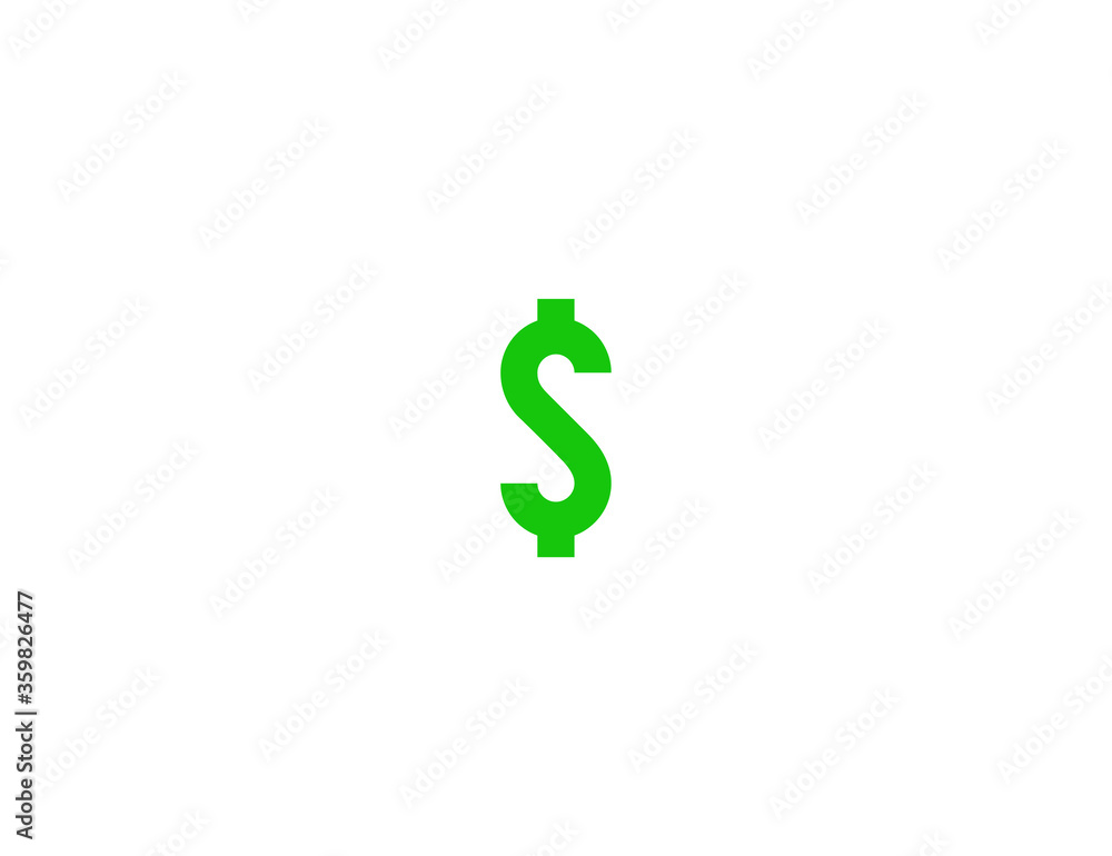 Dollar Sign vector flat icon. Isolated Dollar Sign emoji illustration symbol Dollar Sign vector flat icon. Isolated Dollar Sign emoji illustration symbol